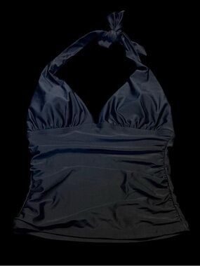 Black Halter Tankini Top
